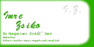 imre zsiko business card